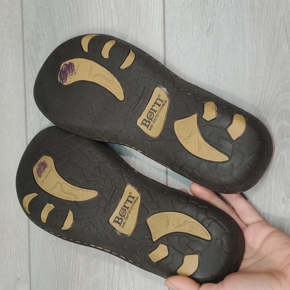 Born Women Comfort Leather Ankle Strap shoes sandals sz 9 - Picture 7 of 8